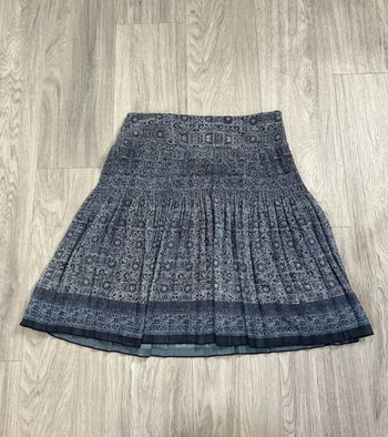 Jupe mosaïque bleue marine et blanche Armand Thiery T40/42 L/XL