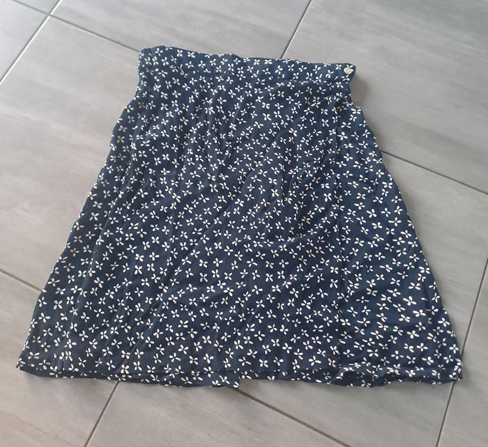 Jupe short légère bleu blanc M&S Mode