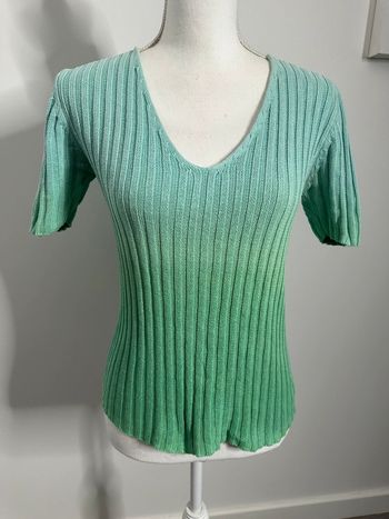 Pull côtelé tie and dye vert et bleu 2YK T36 S