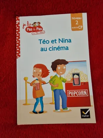 Livre je lis pas à pas avec teo et Nina, teo et Nina au cinéma