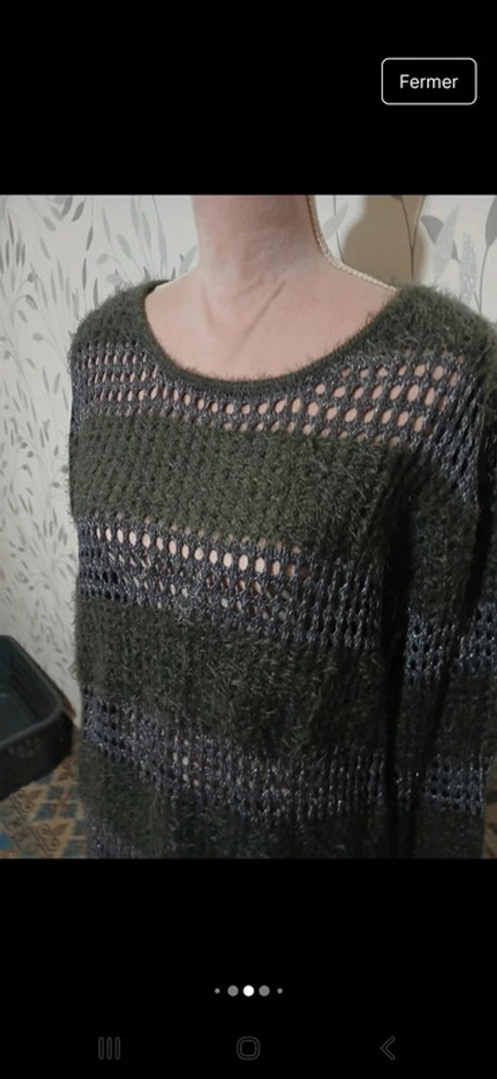 Superbe pull perforé tout doux John Baner taille 44/46 - photo numéro 4
