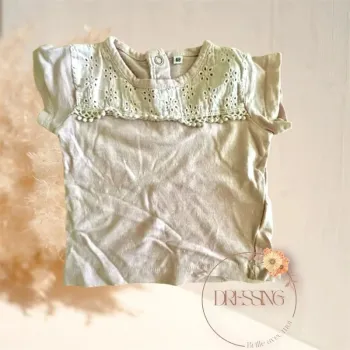 T-shirt manche courte lilas 6 mois