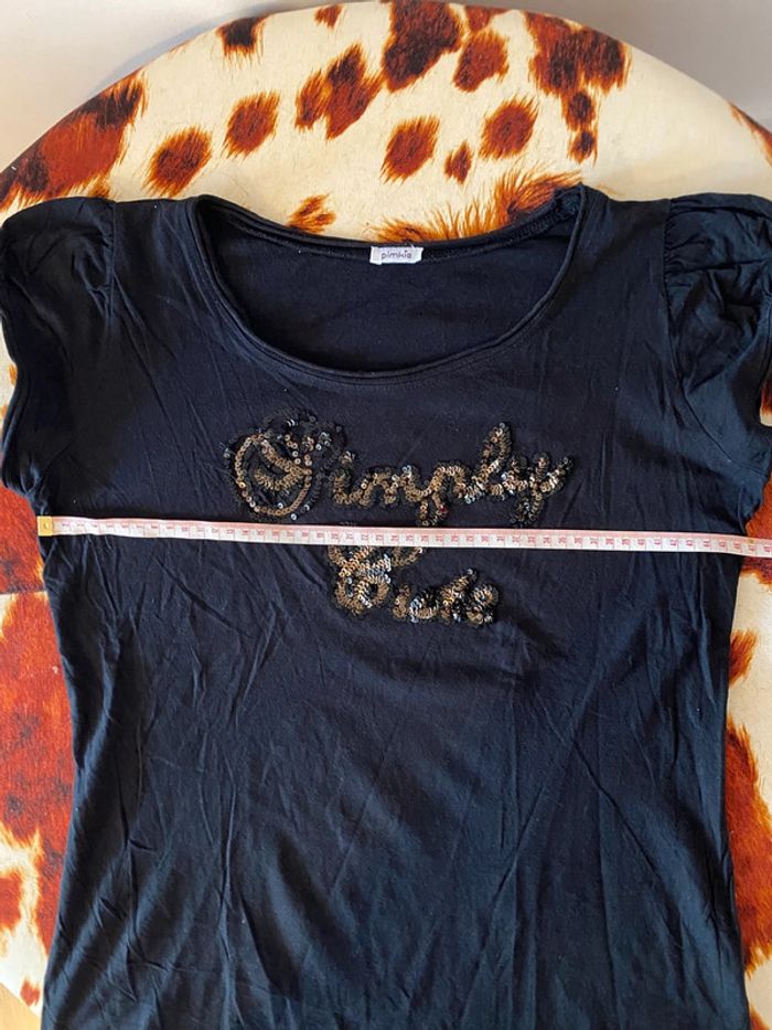 TEE shirt noir sequins - photo numéro 8