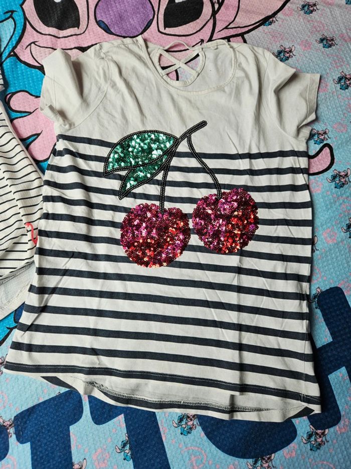 Lot tee shirt fille - photo numéro 4