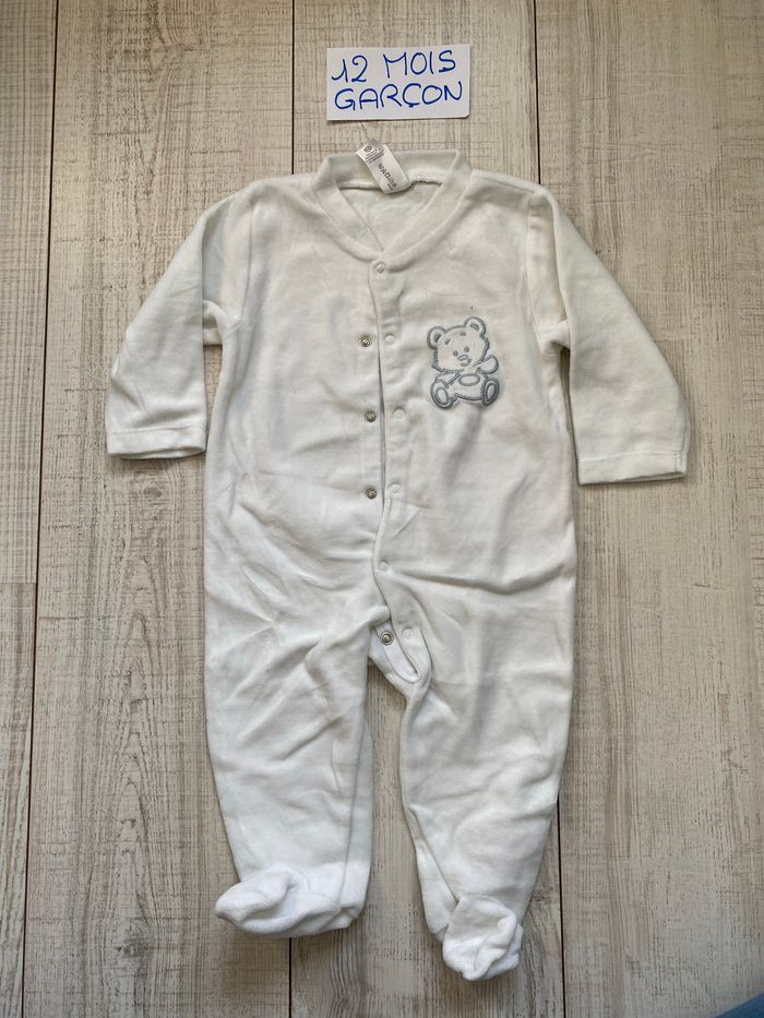 Grenouillère à manches longues ourson