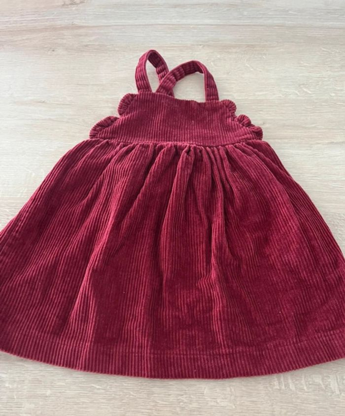 Robe velours rouge bordeaux