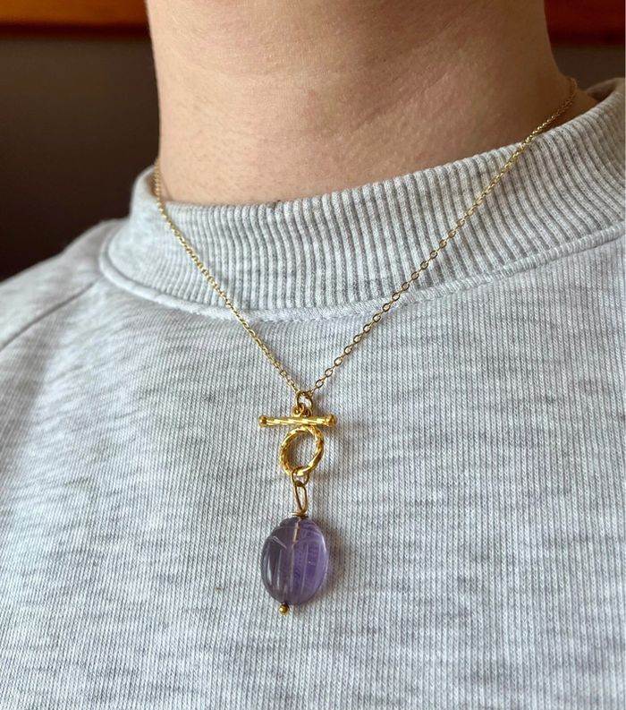 Collier talisman scarabée Améthyste - photo numéro 6