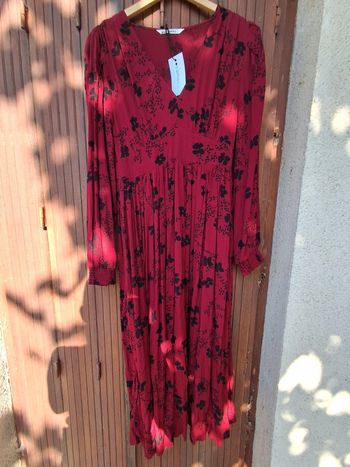 Robe midi manches longues Camaïeu taille 38 neuve