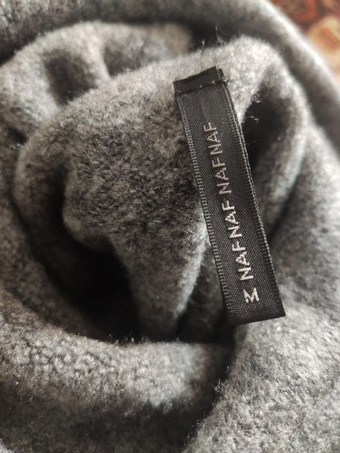 Robe pull hiver laine col roulé Naf Naf grise M très bon état - photo numéro 3