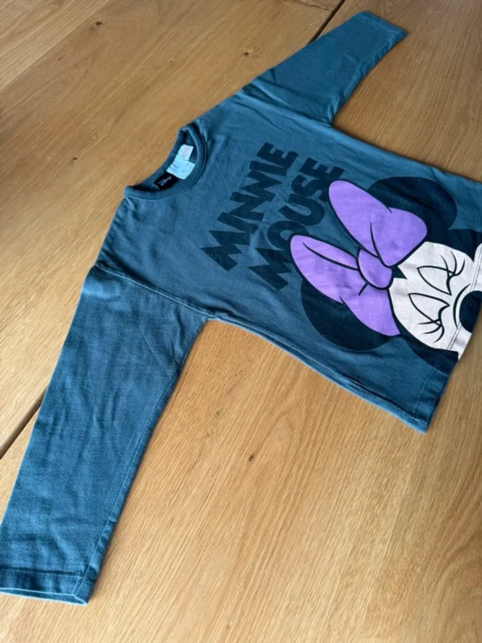 Teeshirt gris ML coton épais avec Minnie Mouse - Taille 4 Ans - photo numéro 6