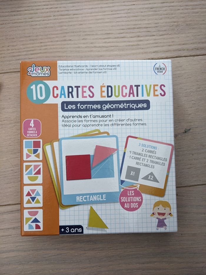 10 cartes educatives formes géométriques - photo numéro 1