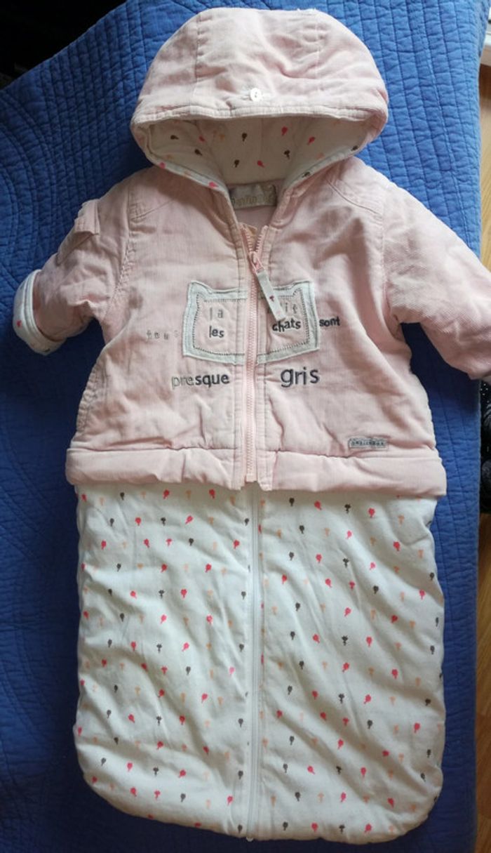 2 en 1 Nid d'ange veste à capuche - photo numéro 2