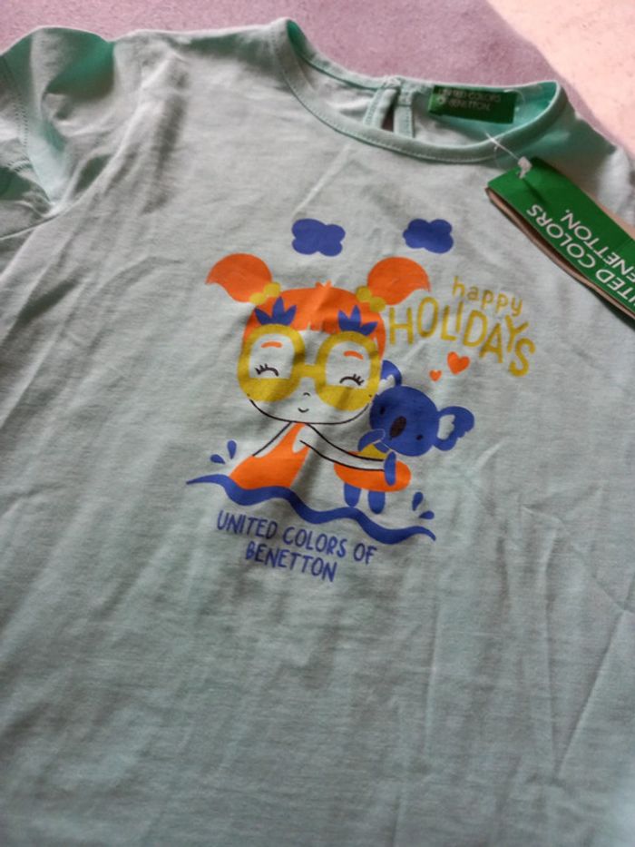 Tee-shirt 18 24 mois benetton neuf - photo numéro 2