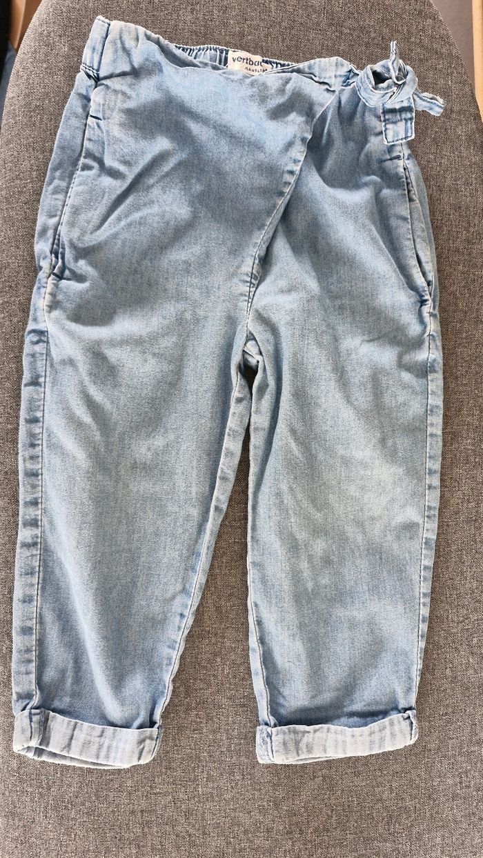 BLEU jean pantalon vert baudet 3ans