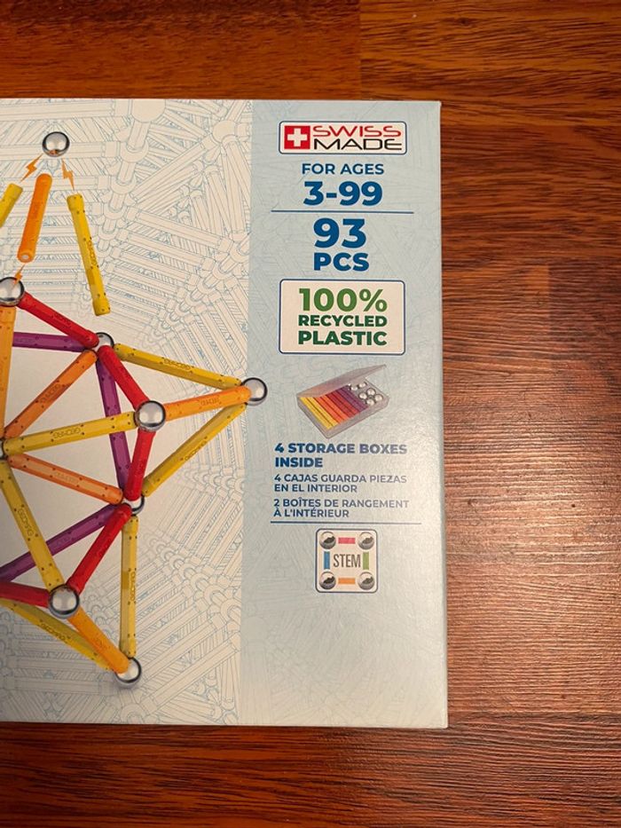[NEUF] Geomag 93 pièces jeux de construction magnétique - photo numéro 3