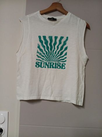 Débardeur etam blanc et vert