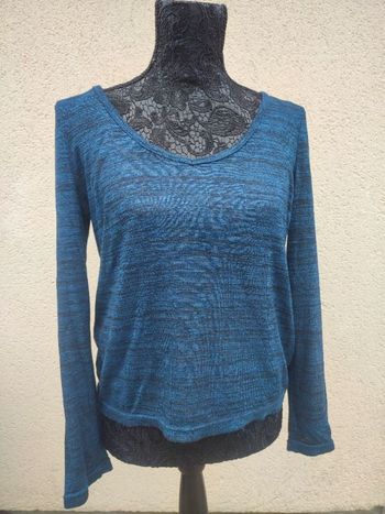 Pull laine bleu