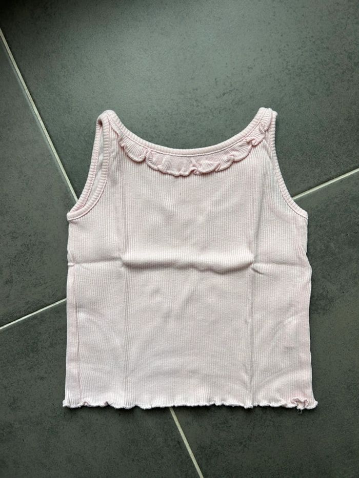 Débardeur col dentelé bébé fille bout’chou