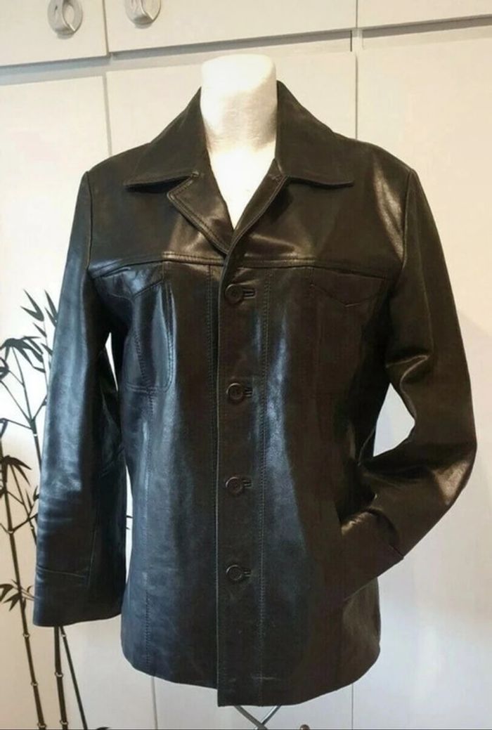 Belle veste cuir noir homme de la collection Jules de taille M. - photo numéro 3