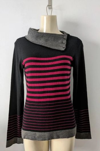 Pull à rayures soie laine - 123 - taille 36