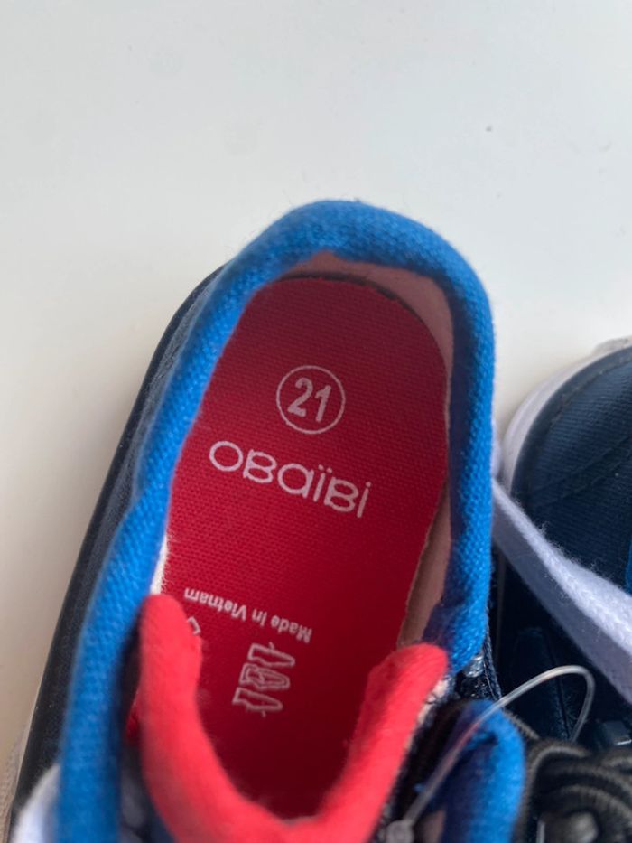 Chaussures tennis Baskets Obaibi pointure 21 neuves - photo numéro 3