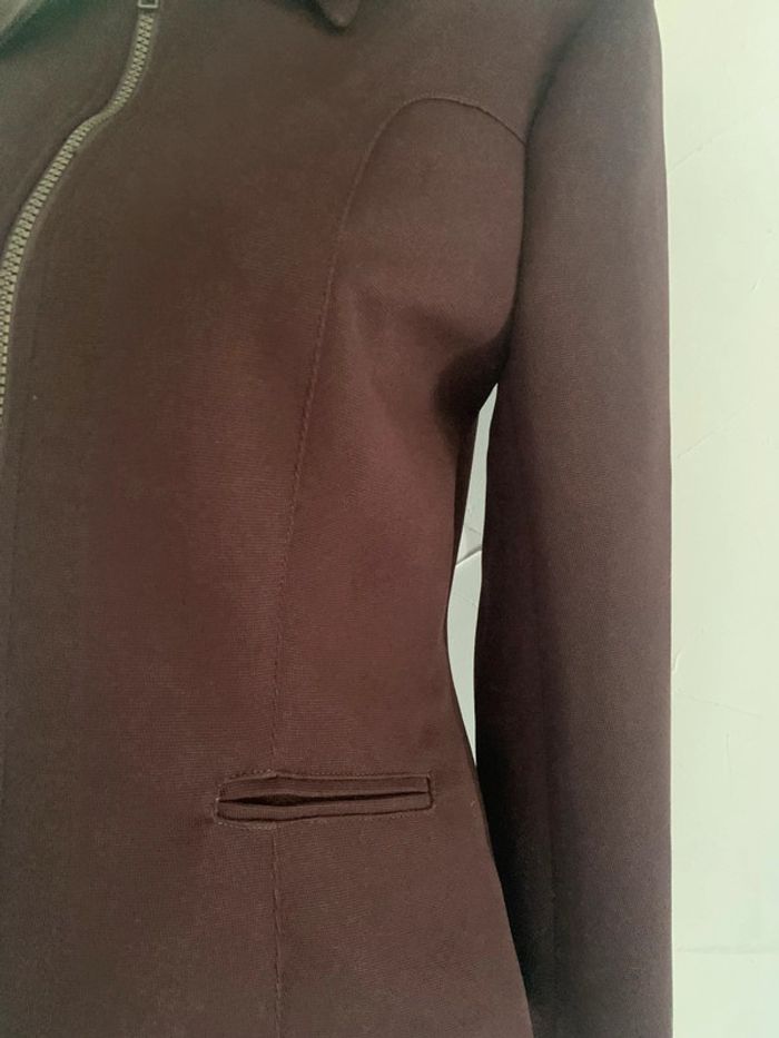 Veste Gaucho cintrée marron taille M - photo numéro 4