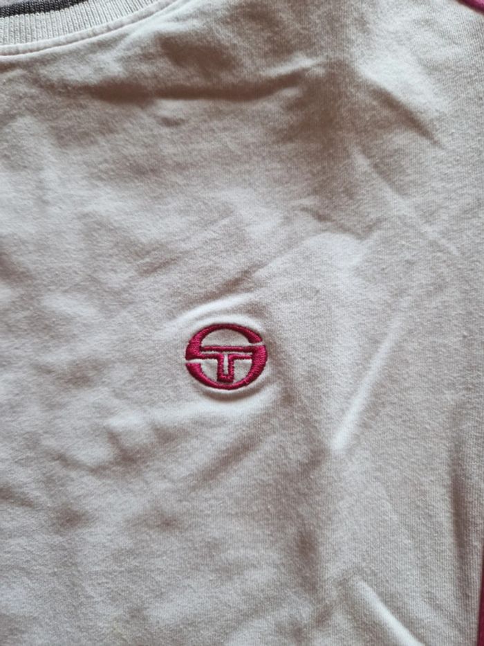 Tee shirt sergio tacchini rose blanc - photo numéro 2