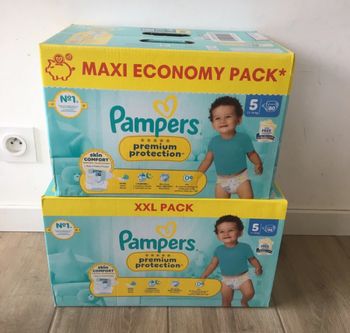 Couches Pampers premium protection taille 5