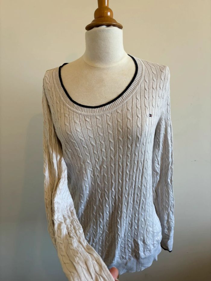 Pull fin col rond Tommy Hilfiger taille L - photo numéro 4