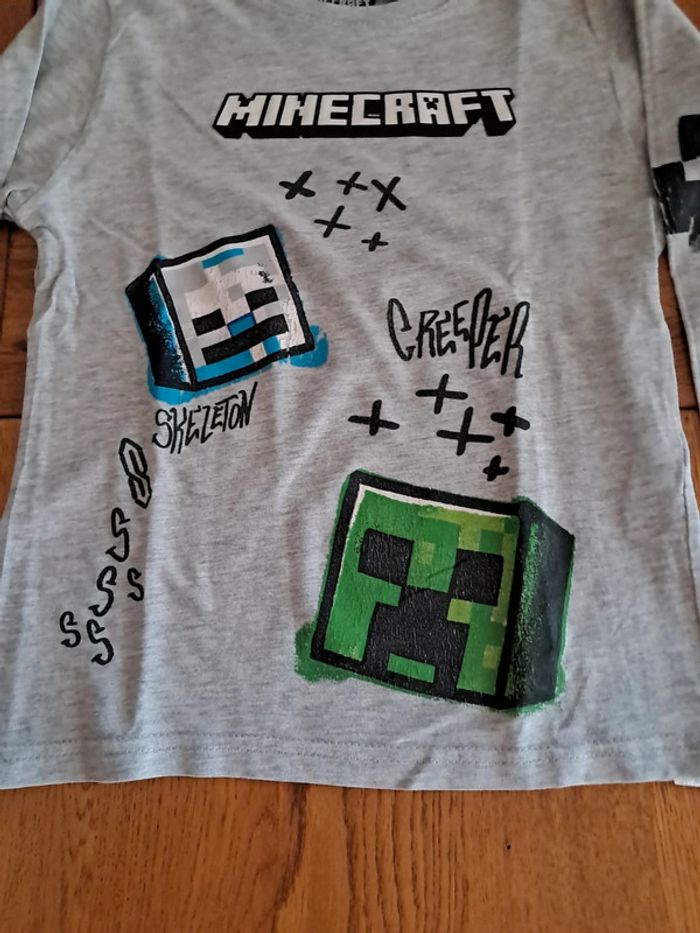 Tee-shirt manche longue Minecraft 8 ans - photo numéro 2