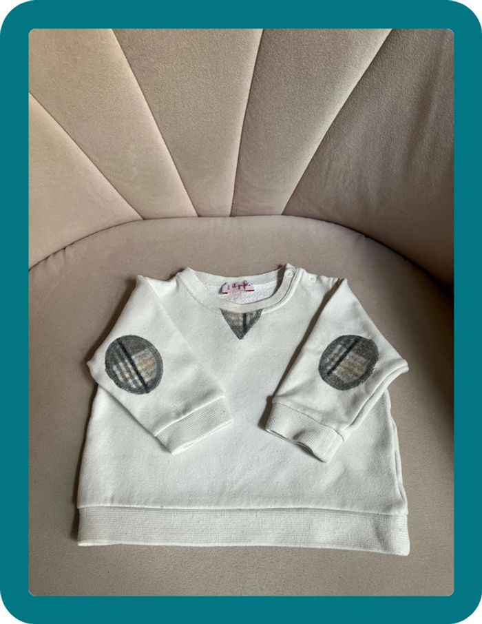 Sweat-shirt coton gratté très doux 9 mois - Il Gufo - photo numéro 2