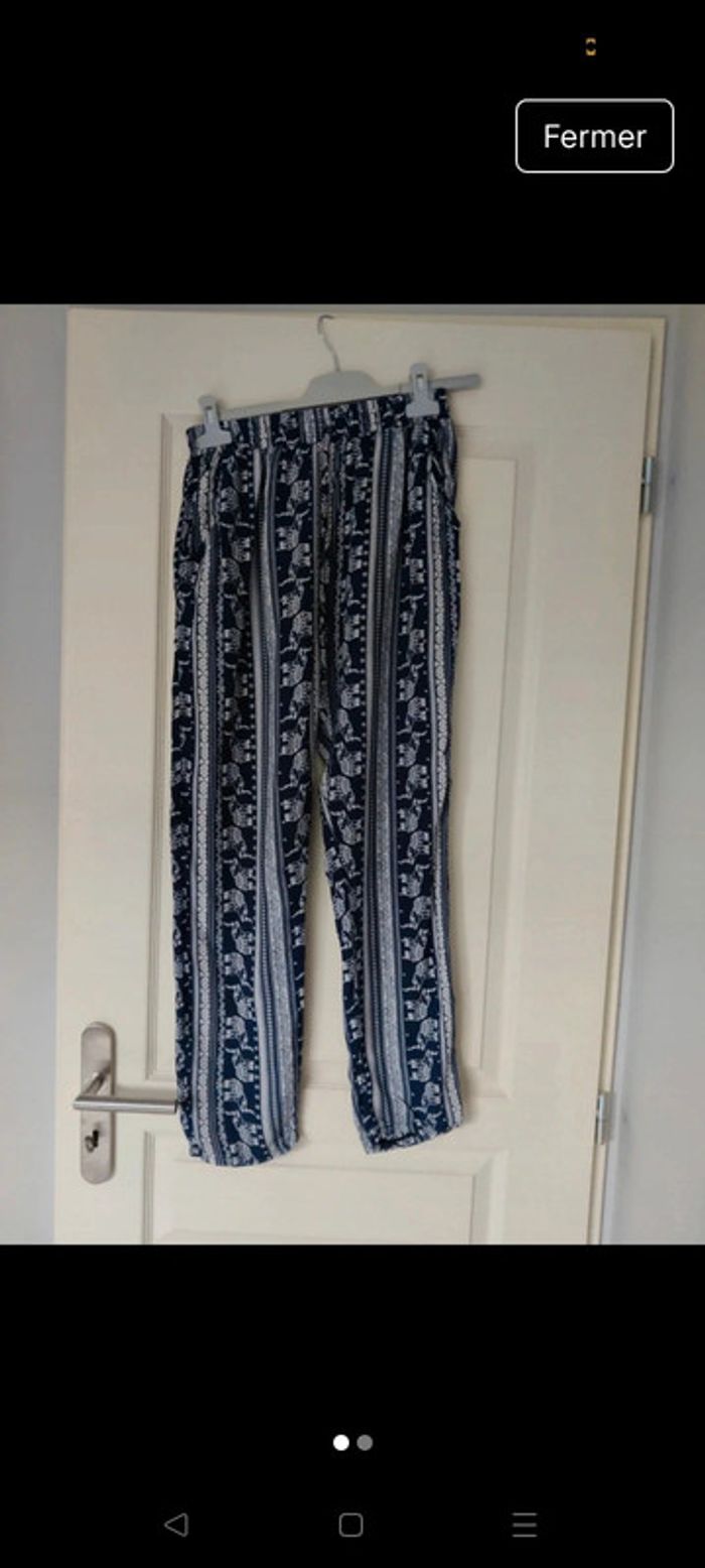 Pantalon léger noir et blanc - photo numéro 2