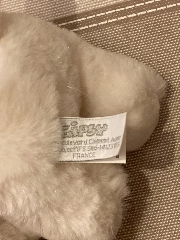 Peluche chien blanc gipsy - photo numéro 6