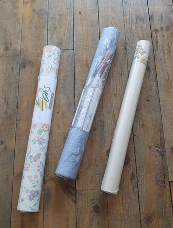 Lot de 3 rouleaux de tapisserie neufs