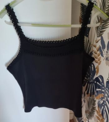 Top à bretelles noir