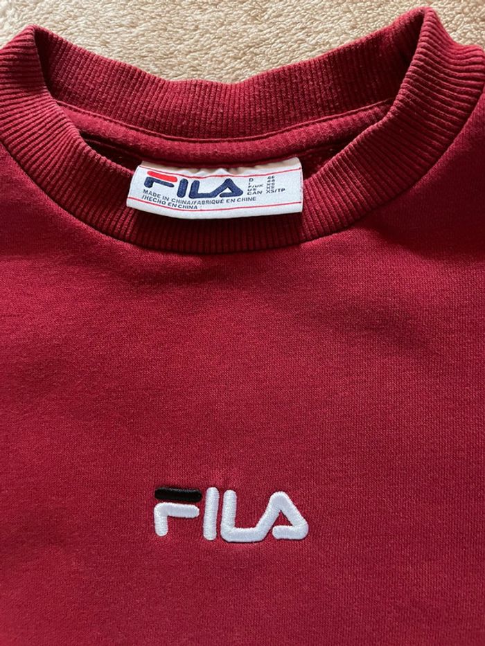 Sweat bordeaux Fila - photo numéro 2