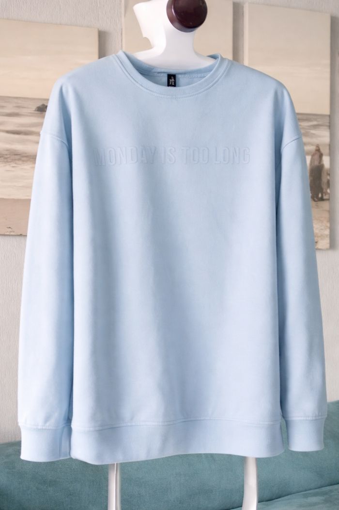 Sweatshirt Jean Pascale bleu clair – taille M – très bon état - photo numéro 1