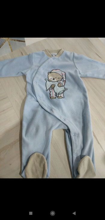 Pyjama mixte bleu polaire 12 mois