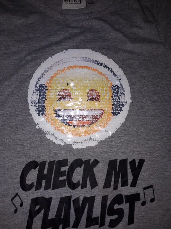 Tee-shirt Emoji 9-10 ans - photo numéro 3