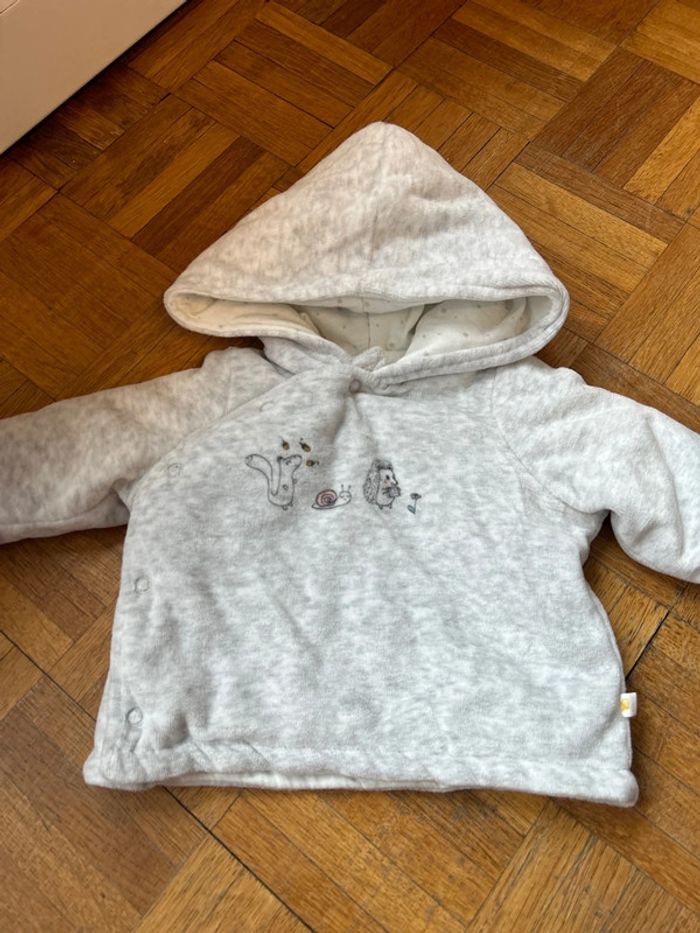 Manteau réversible bébé garçon 3 mois - photo numéro 2
