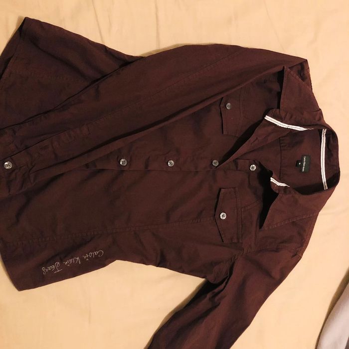Chemise marron c Klein - photo numéro 3