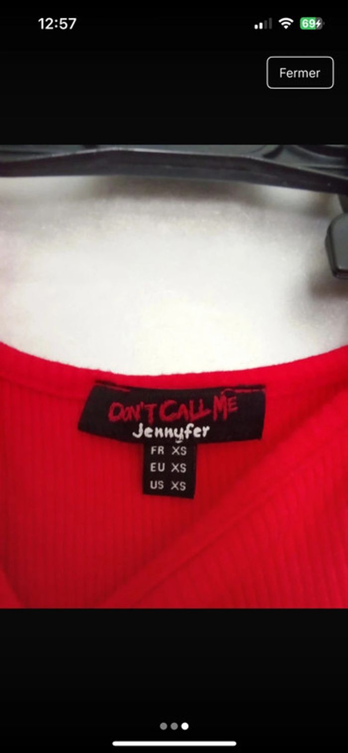 Top rouge - photo numéro 3