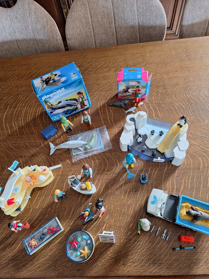 Playmobil lot zoo aquarium dauphin manchots phoque - photo numéro 9