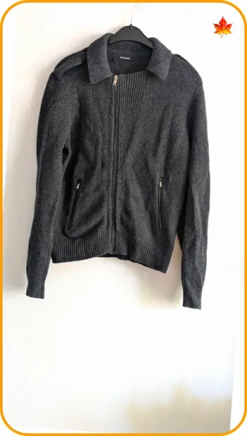 Pull gilet en laine zippé homme The Kooples S