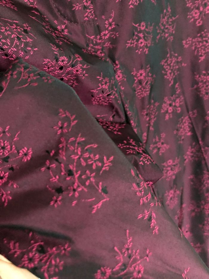 Pantalon violet en satin taille 34 comme neuf - photo numéro 10