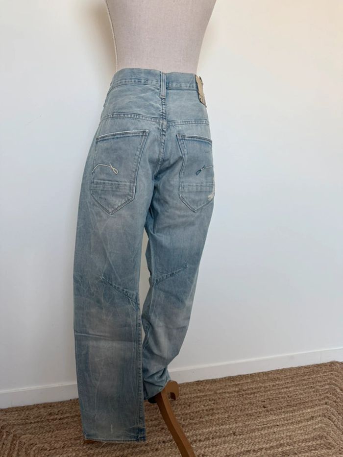 Jean pantalon gstar slim skinny bleu destroy denim Pantalones de mezclilla pantaloni - photo numéro 2