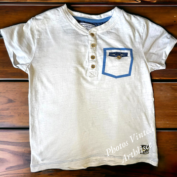 T-shirt blanc La Fabrique des Garçons 6 ans TBE (1€)