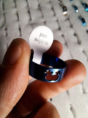 Bague acier inoxydable silhouette