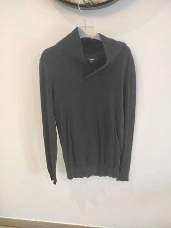 Pull noir à col haut homme S