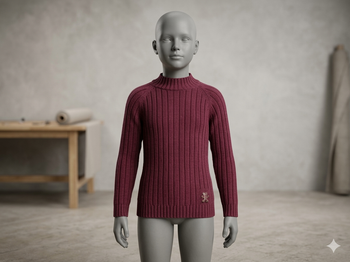 Pull coton bordeaux 12 ans lavable machine Sergent Major